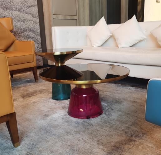 酒店用玻璃茶幾定做